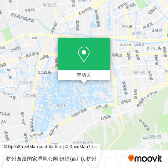 杭州西溪国家湿地公园-绿堤(西门)地图