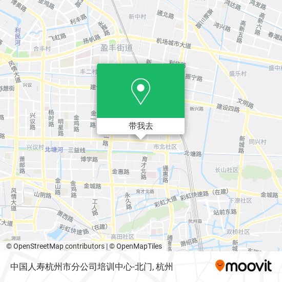 中国人寿杭州市分公司培训中心-北门地图