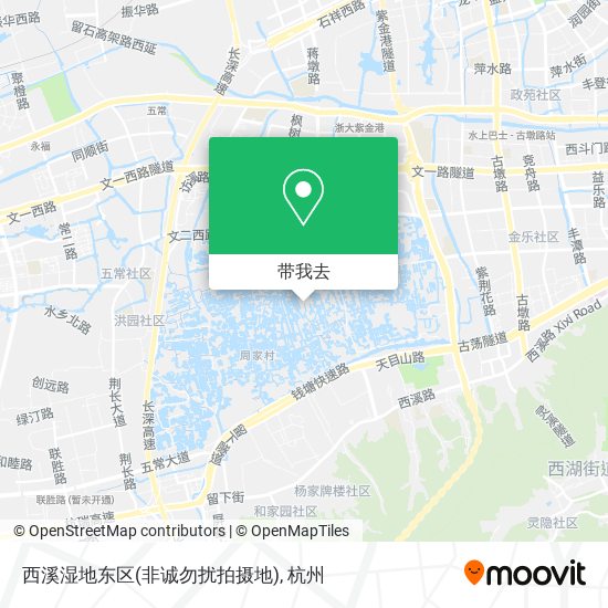 西溪湿地东区(非诚勿扰拍摄地)地图