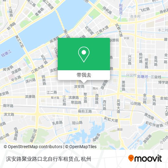 滨安路聚业路口北自行车租赁点地图