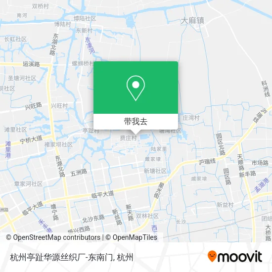 杭州亭趾华源丝织厂-东南门地图