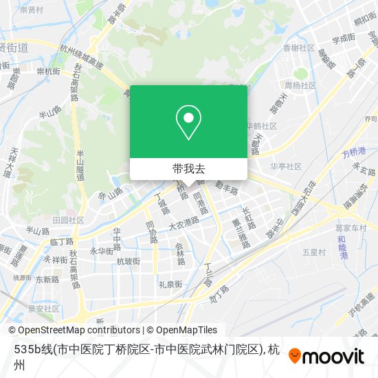 535b线(市中医院丁桥院区-市中医院武林门院区)地图