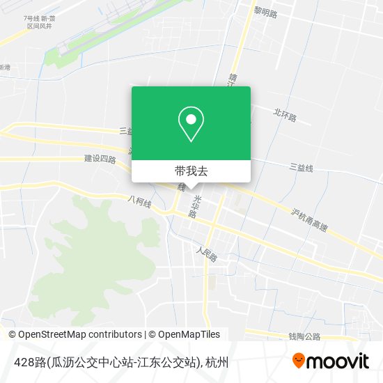 428路(瓜沥公交中心站-江东公交站)地图