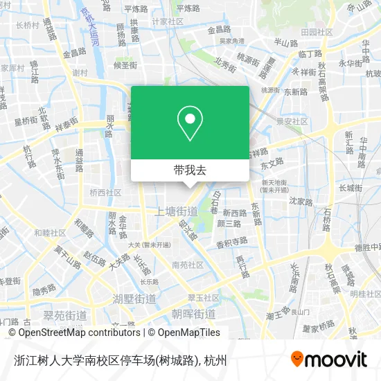 浙江树人大学南校区停车场(树城路)地图