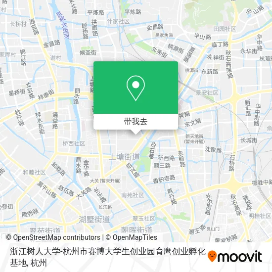 浙江树人大学-杭州市赛博大学生创业园育鹰创业孵化基地地图