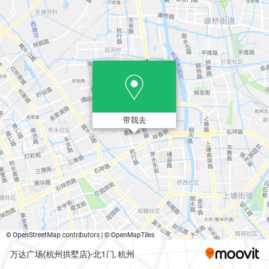 万达广场(杭州拱墅店)-北1门地图