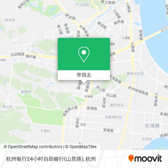 杭州银行24小时自助银行(山景路)地图