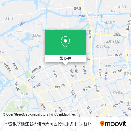 华云数字浙江省杭州市余杭区代理服务中心地图