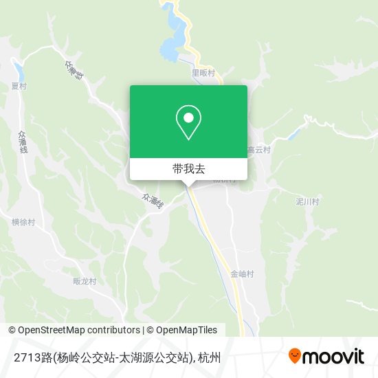 2713路(杨岭公交站-太湖源公交站)地图