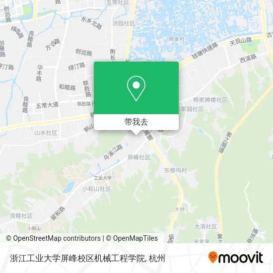 浙江工业大学屏峰校区机械工程学院地图