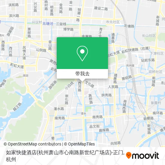 如家快捷酒店(杭州萧山市心南路新世纪广场店)-正门地图