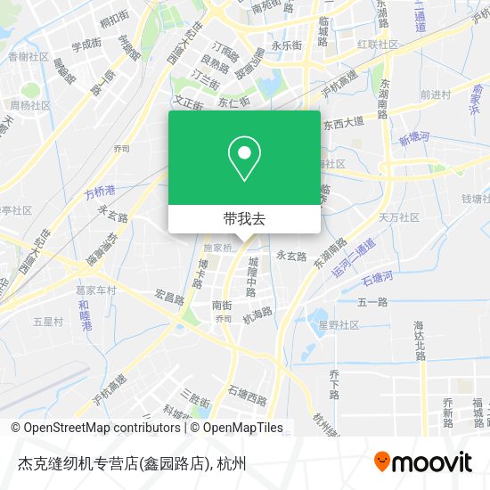 杰克缝纫机专营店(鑫园路店)地图
