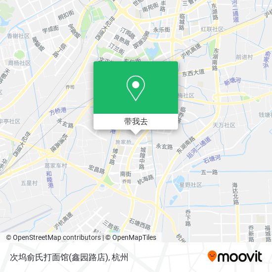 次坞俞氏打面馆(鑫园路店)地图