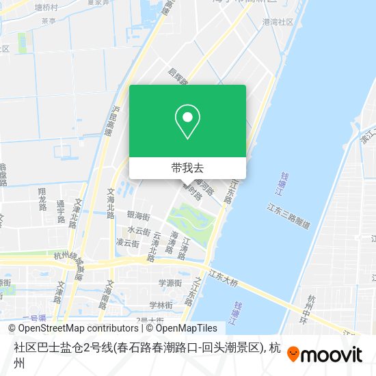 社区巴士盐仓2号线(春石路春潮路口-回头潮景区)地图