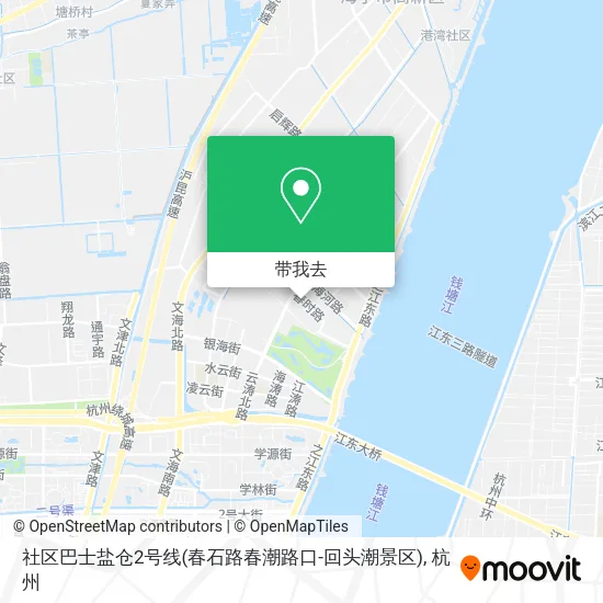 社区巴士盐仓2号线(春石路春潮路口-回头潮景区)地图