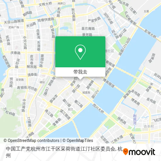 中国工产党杭州市江干区采荷街道江汀社区委员会地图