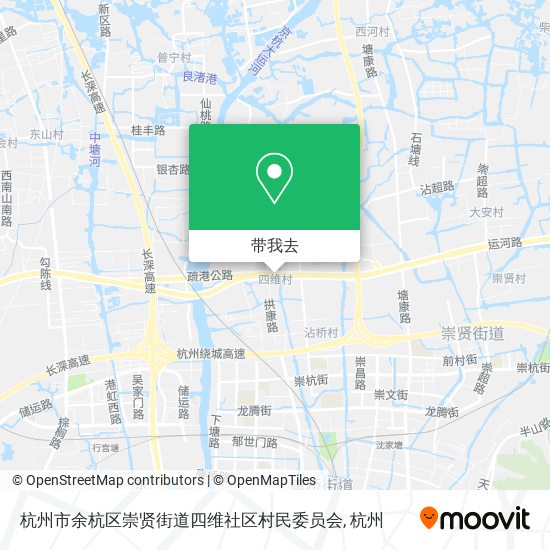 杭州市余杭区崇贤街道四维社区村民委员会地图