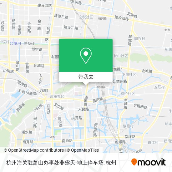 杭州海关驻萧山办事处非露天-地上停车场地图