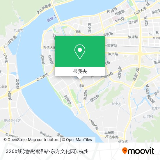 326b线(地铁浦沿站-东方文化园)地图