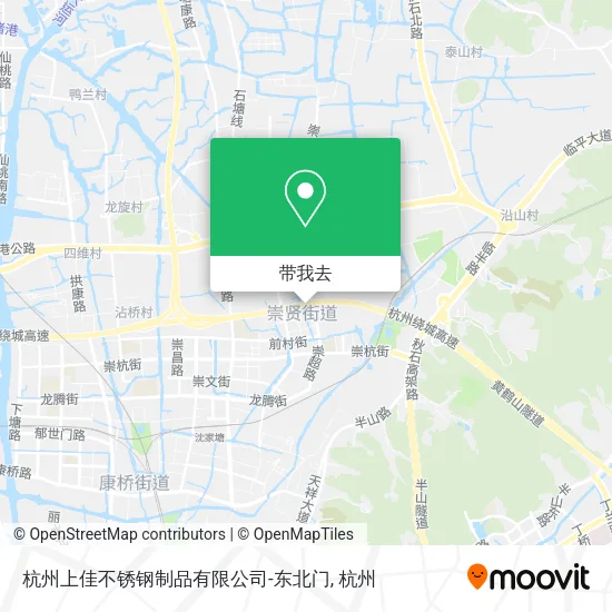 杭州上佳不锈钢制品有限公司-东北门地图