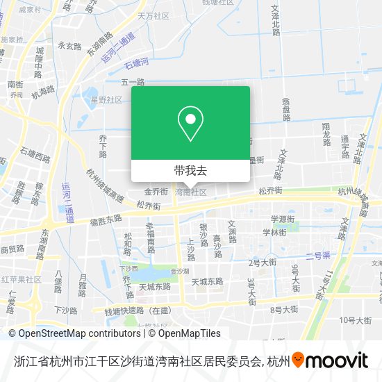 浙江省杭州市江干区沙街道湾南社区居民委员会地图