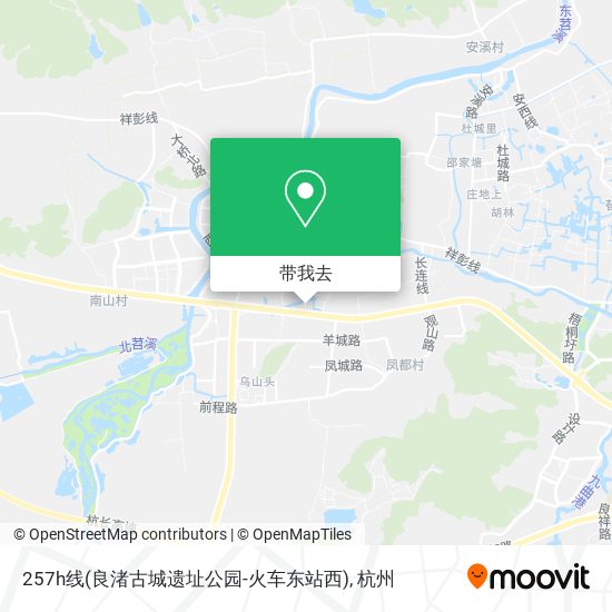 257h线(良渚古城遗址公园-火车东站西)地图