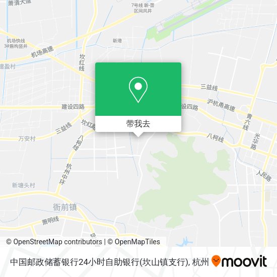 中国邮政储蓄银行24小时自助银行(坎山镇支行)地图