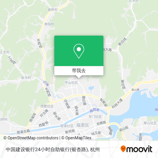 中国建设银行24小时自助银行(银杏路)地图
