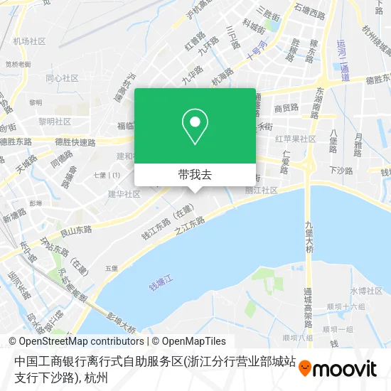 中国工商银行离行式自助服务区(浙江分行营业部城站支行下沙路)地图