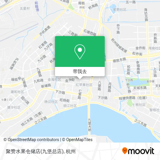 聚赞水果仓储店(九堡总店)地图