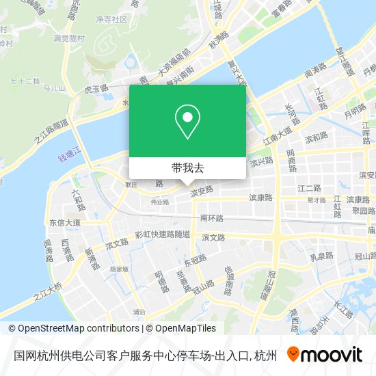 国网杭州供电公司客户服务中心停车场-出入口地图