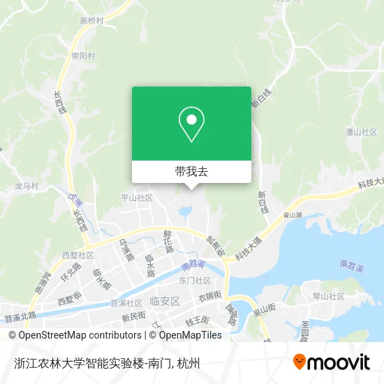 浙江农林大学智能实验楼-南门地图