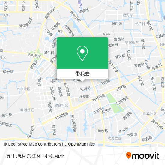 五里塘村东陈桥14号地图