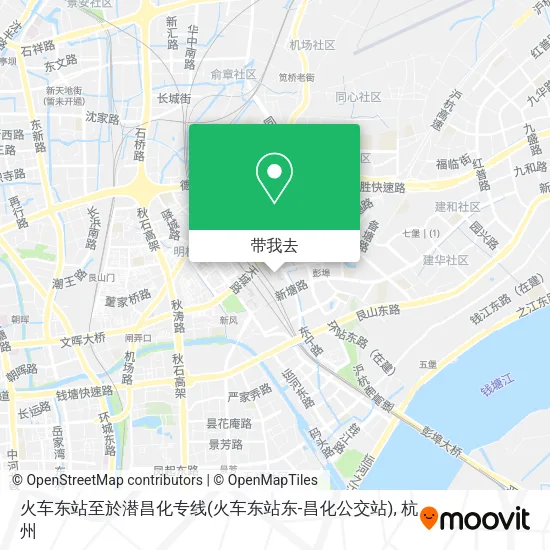 火车东站至於潜昌化专线(火车东站东-昌化公交站)地图