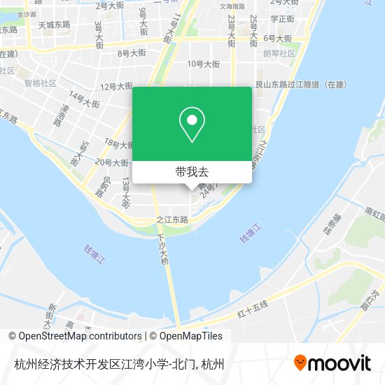 杭州经济技术开发区江湾小学-北门地图