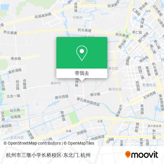 杭州市三墩小学长桥校区-东北门地图