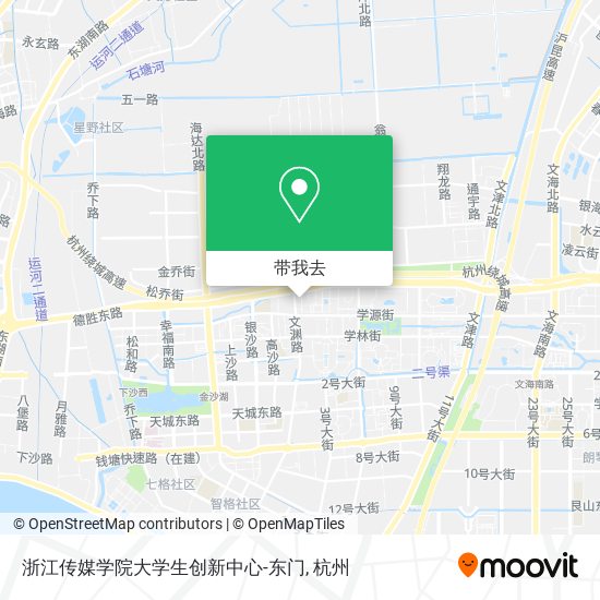 浙江传媒学院大学生创新中心-东门地图