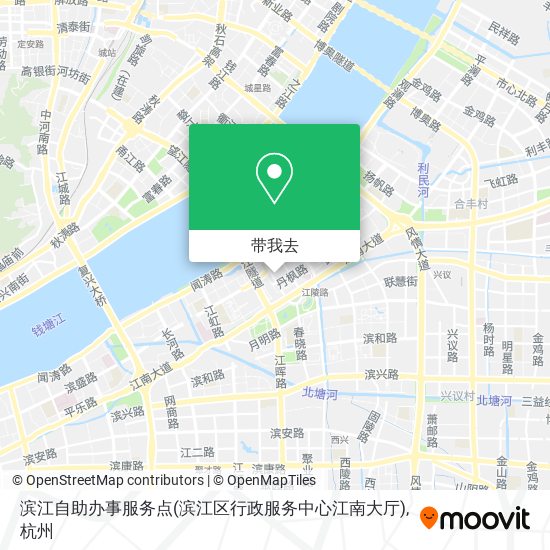 滨江自助办事服务点(滨江区行政服务中心江南大厅)地图