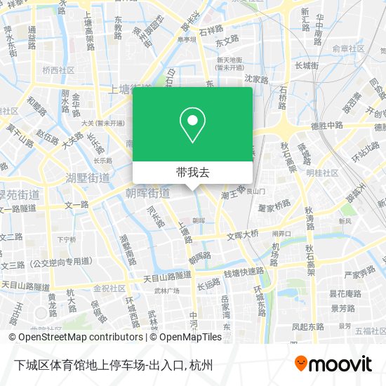 下城区体育馆地上停车场-出入口地图