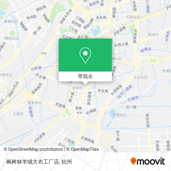 枫树林羊绒大衣工厂店地图