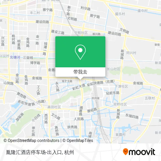 胤隆汇酒店停车场-出入口地图
