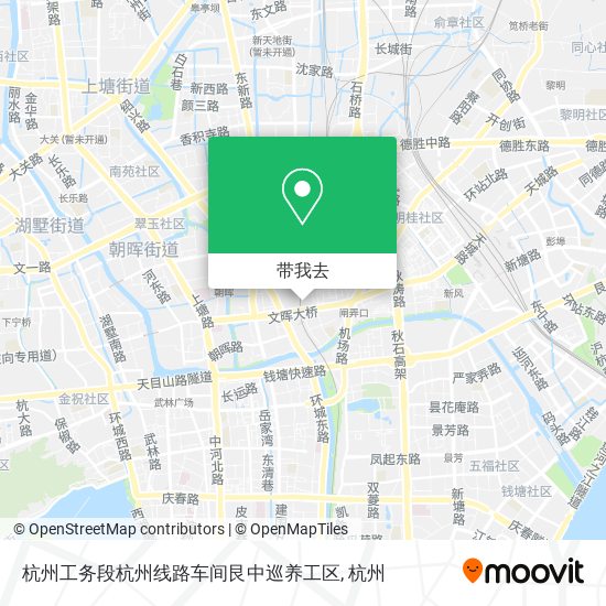杭州工务段杭州线路车间艮中巡养工区地图