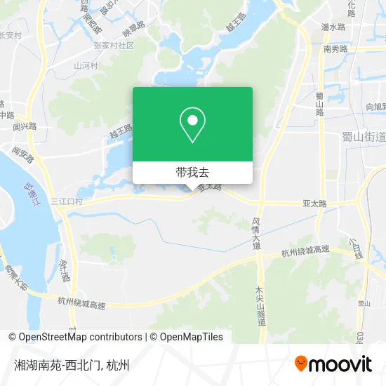 湘湖南苑-西北门地图