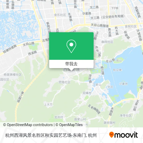 杭州西湖风景名胜区秋实园艺艺场-东南门地图