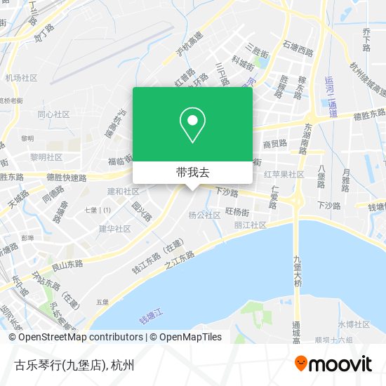 古乐琴行(九堡店)地图