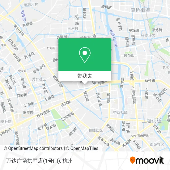 万达广场拱墅店(1号门)地图