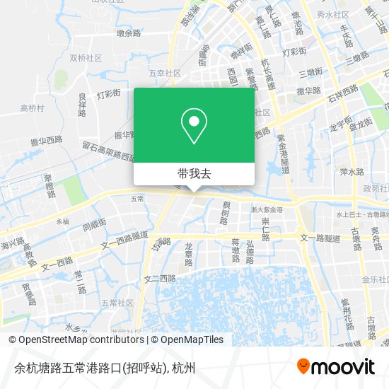 余杭塘路五常港路口(招呼站)地图