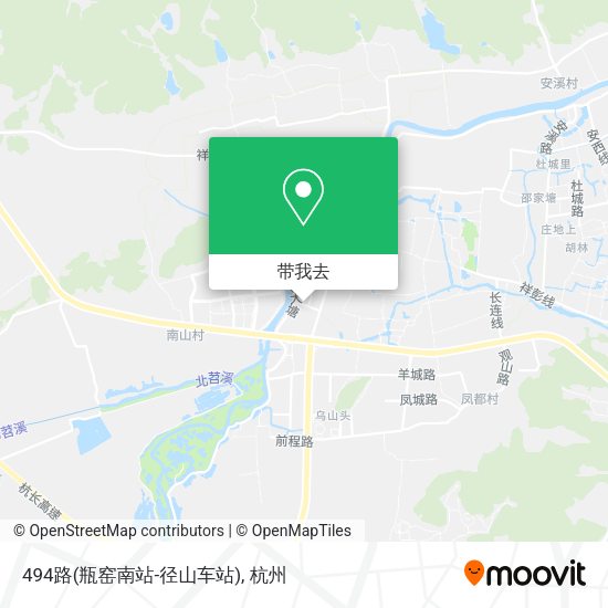 494路(瓶窑南站-径山车站)地图