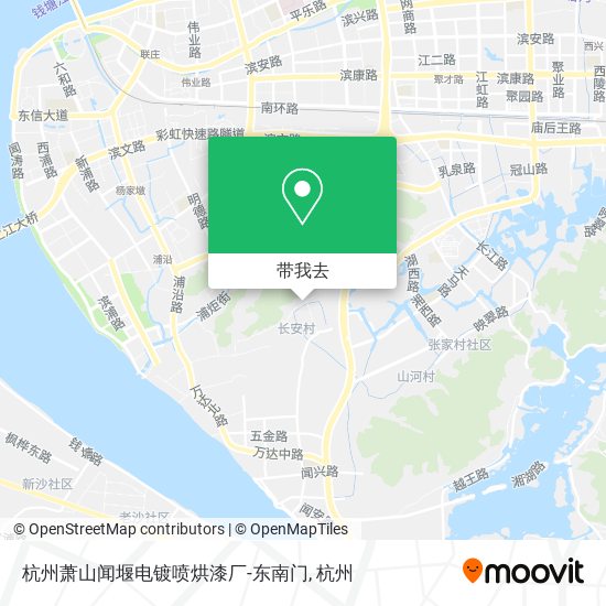 杭州萧山闻堰电镀喷烘漆厂-东南门地图