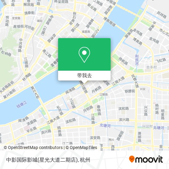 中影国际影城(星光大道二期店)地图